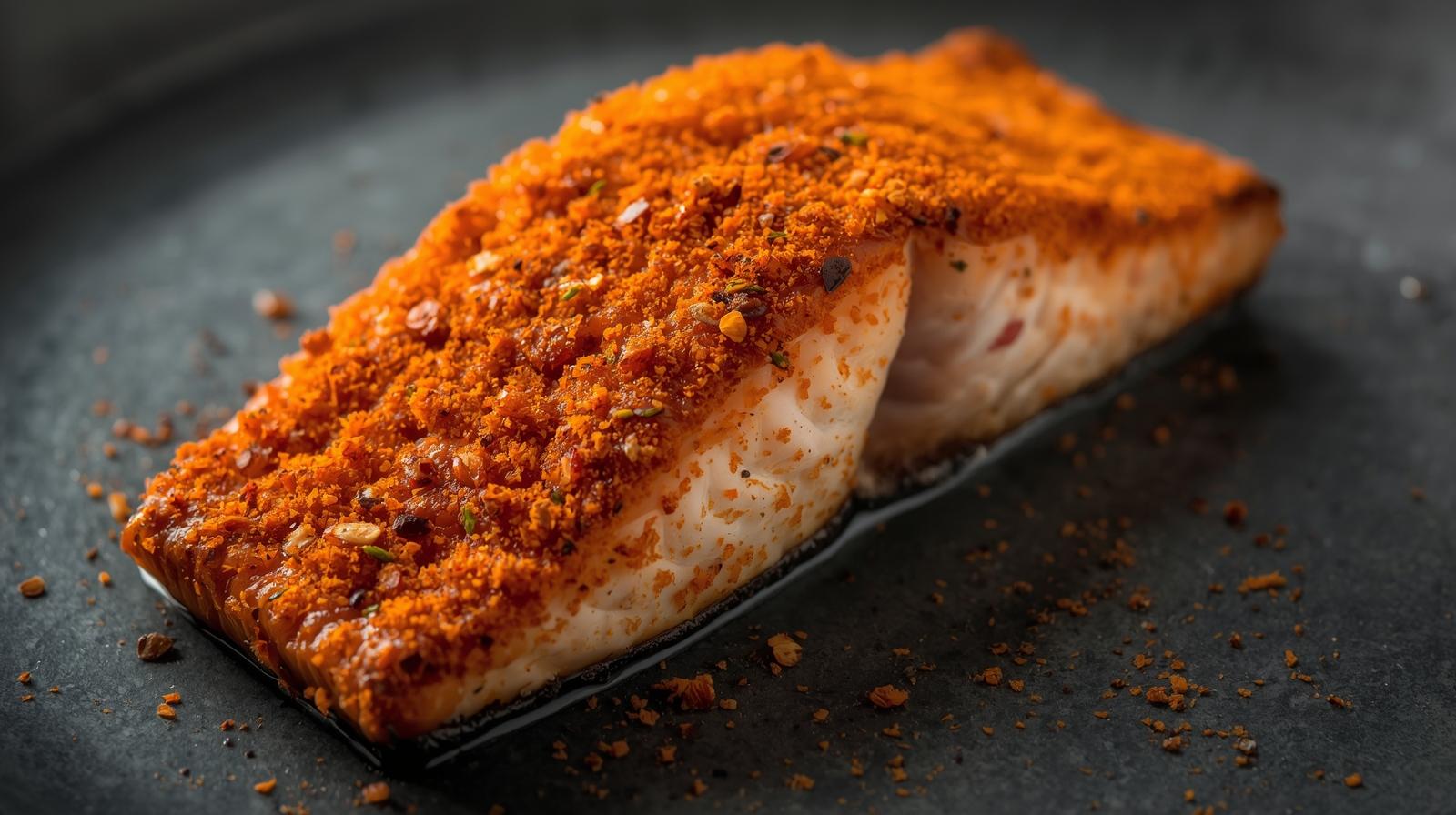 Filetto di salmone con crosta di spezie Image