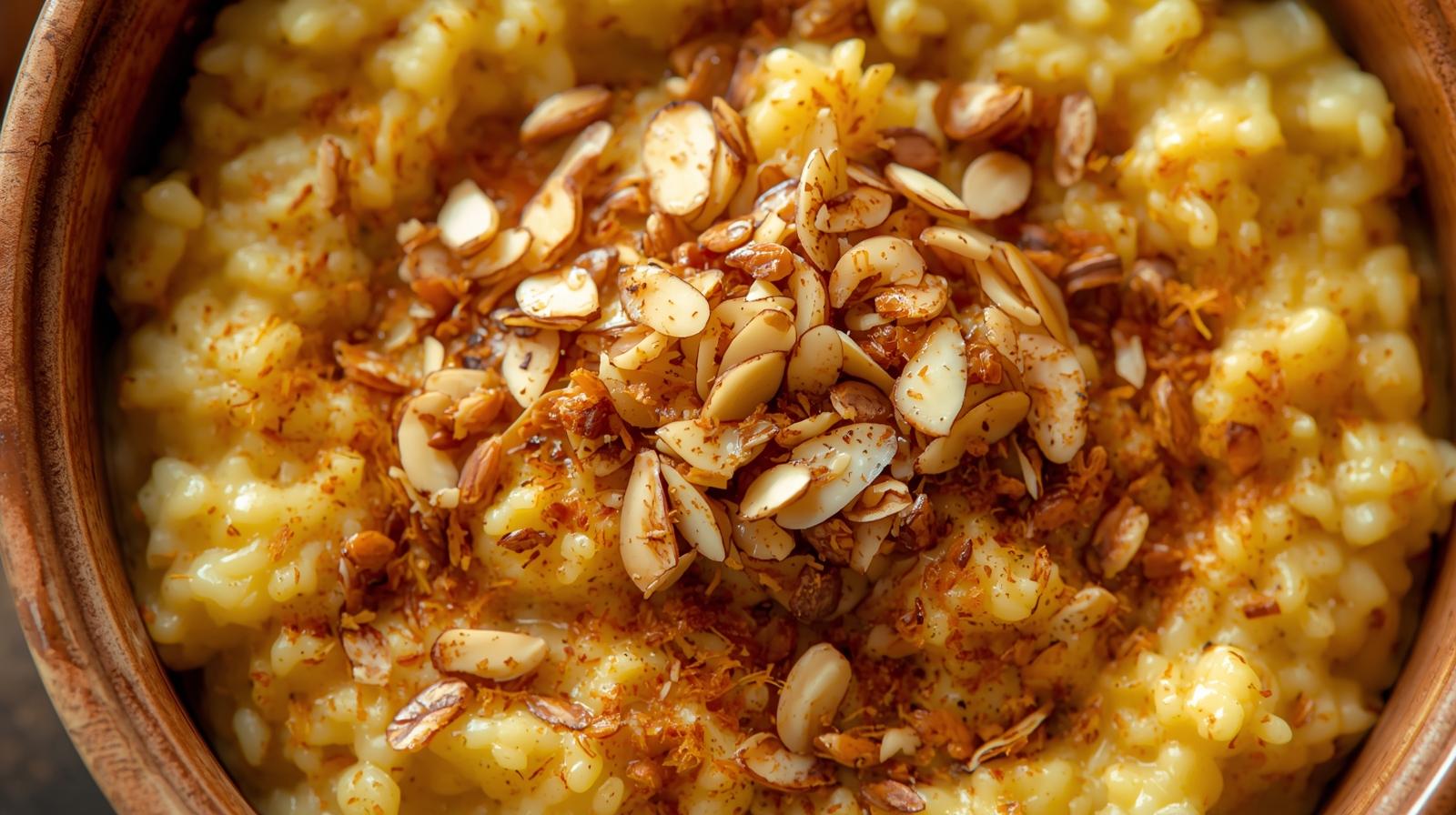 Risotto allo zafferano, cannella e mandorle Image