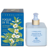 gel-detergente-viso-mani-foglie-di-te